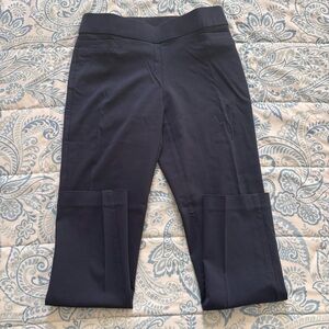 JM Collection Navy Pull On Slim Leg Pants Size PP